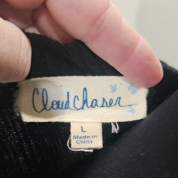 Cloud Chaser Black and Cream Long Sleeve Dress - Picture 2 of 8